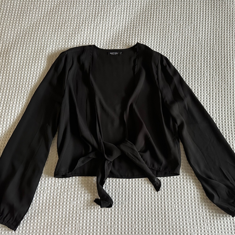 Nasty Gal Front-Tie Crop Top
